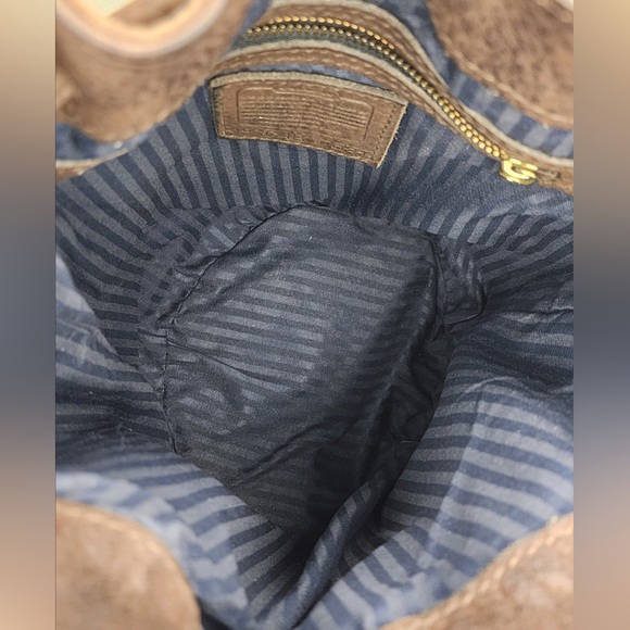 Vintage Coach Sonoma Pebbled Nubuck Lthr Drawstring Bucket Bag #4931 - Picture 11 of 13